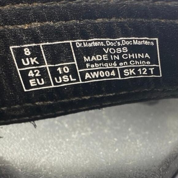 Dr. Martens Voss Hydro Black Leather Ankle Strap Platform Slingback Sandals 10 - Picture 6 of 6